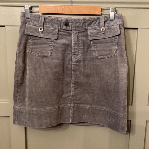 Patagonia Dresses & Skirts - PATAGONIA Organic Cotton Corduroy Skirt in Nickel Gray Size 4